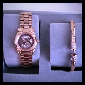 Michael Kors watch and bracelet set
